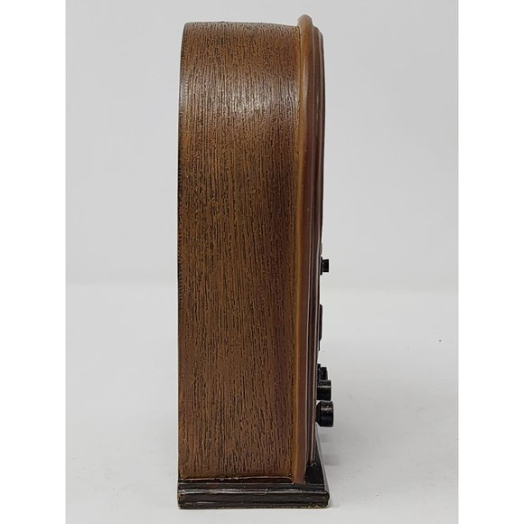 Vintage Home Interior Old Style Brown Table/Desk Clock Tested And Works - Picture 4 of 11